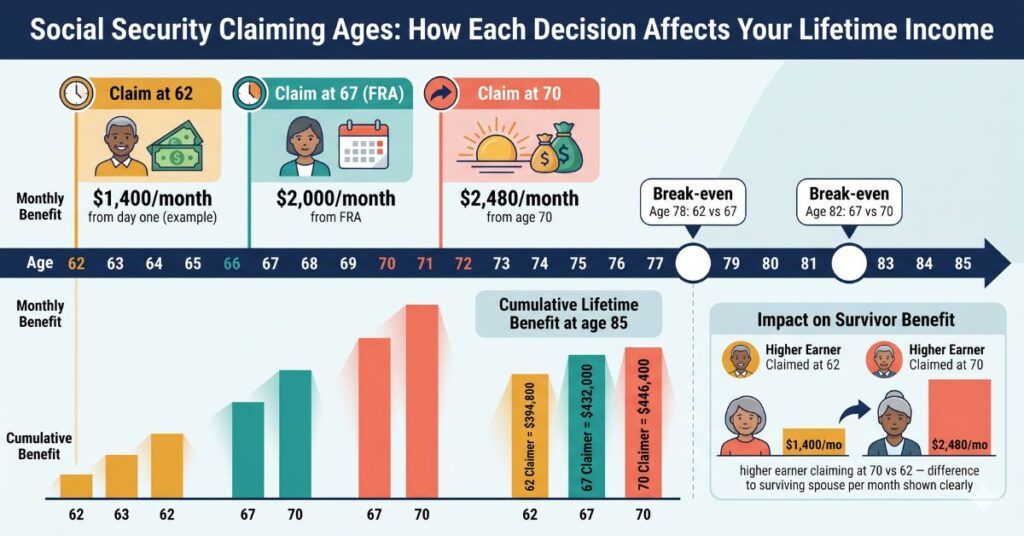 Social Security Claiming Ages: How Each Decision Affects Your Lifetime Income