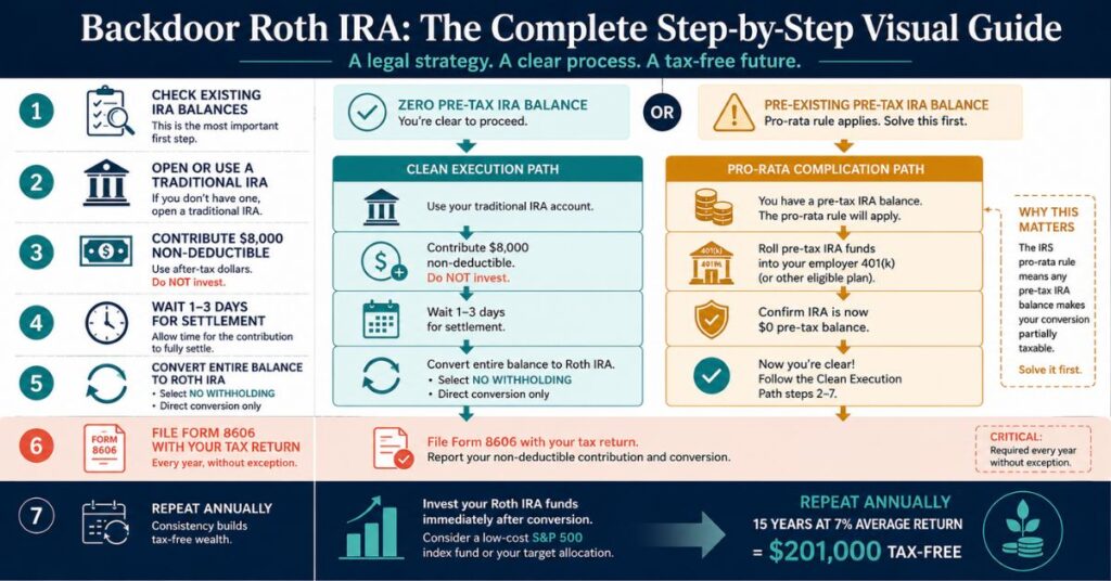 Backdoor Roth IRA - The Complete Step-by-Step Visual Guide