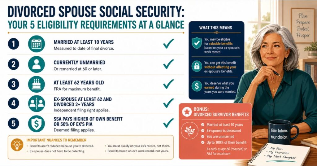 Divorced Spouse Social Security - Your 5 Eligibility Requirements at a Glance